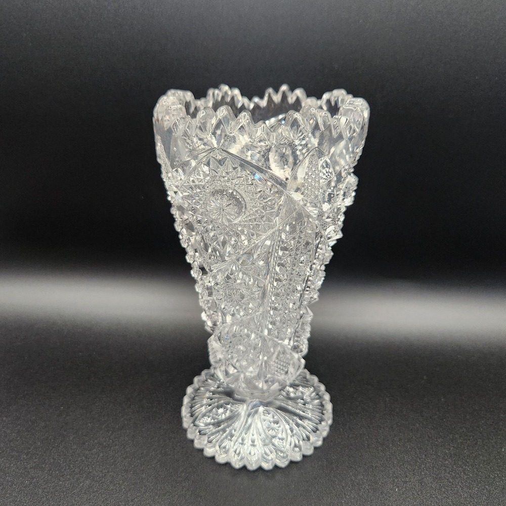 Vintage Imperial Glass Octagon‎ Daisy Button Vase